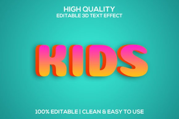 3D Kids: A Playful PSD Text Effect for Bold Branding