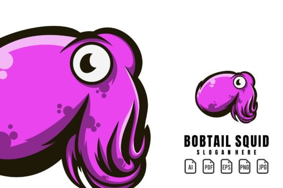 Bobtail Squid Mascot Logo: A Versatile Vector Template