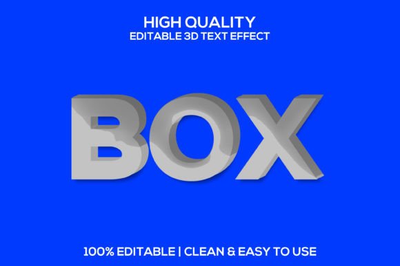 Box | 3D Box Editable Psd Text Effect: Modern 3D Text Style