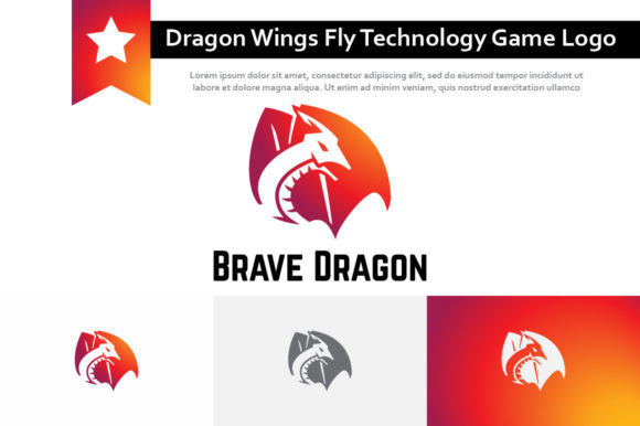 Brave Strong Dragon Fly Technology Logo: A Dynamic Brand Asset