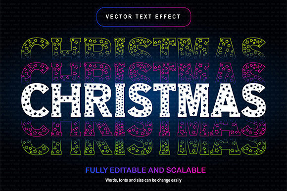Christmas Editable Text: A Festive Design Asset for Creators