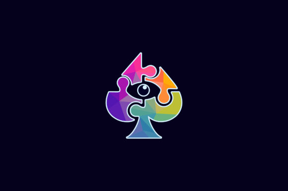 Colorful Spades Playing Card Cyclops Eye: Bold Design for Maximum Impact