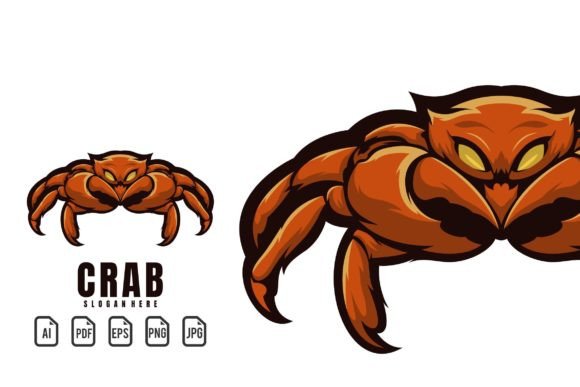Crab Mascot Logo: A Bold Vector Template for Dynamic Branding