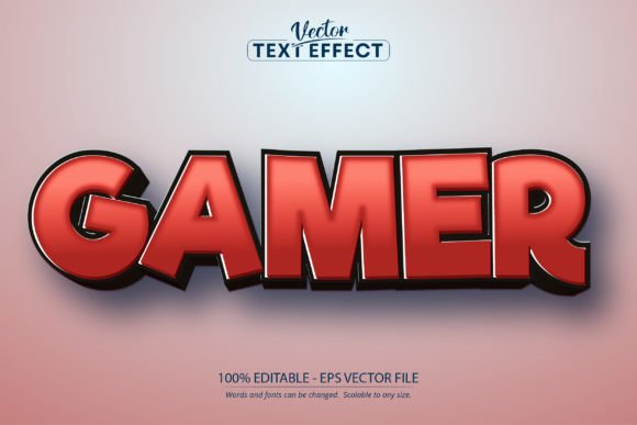 Gamer Text Effect, Editable Cartoon: A Creative Asset for Dynamic Designs
