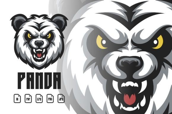 Illustration Panda Mascot Logo: A Playful Vector Design Asset