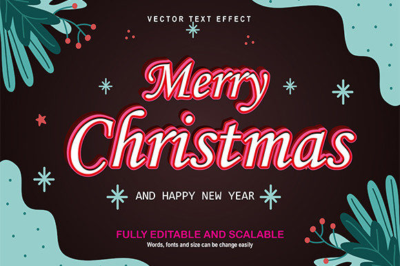 Marry Christmas Editable Text: A Festive Design Tool