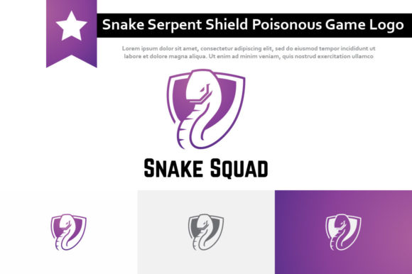 Snake Serpent Shield Poisonous Logo: A Bold Brand Identity Asset