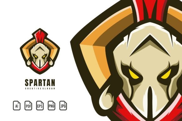 Spartan Mascot Logo: A Bold Vector Template for Creators